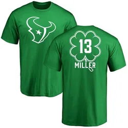 Braxton Miller Houston Texans Youth Green St. Patrick's Day Name & Number T-Shirt