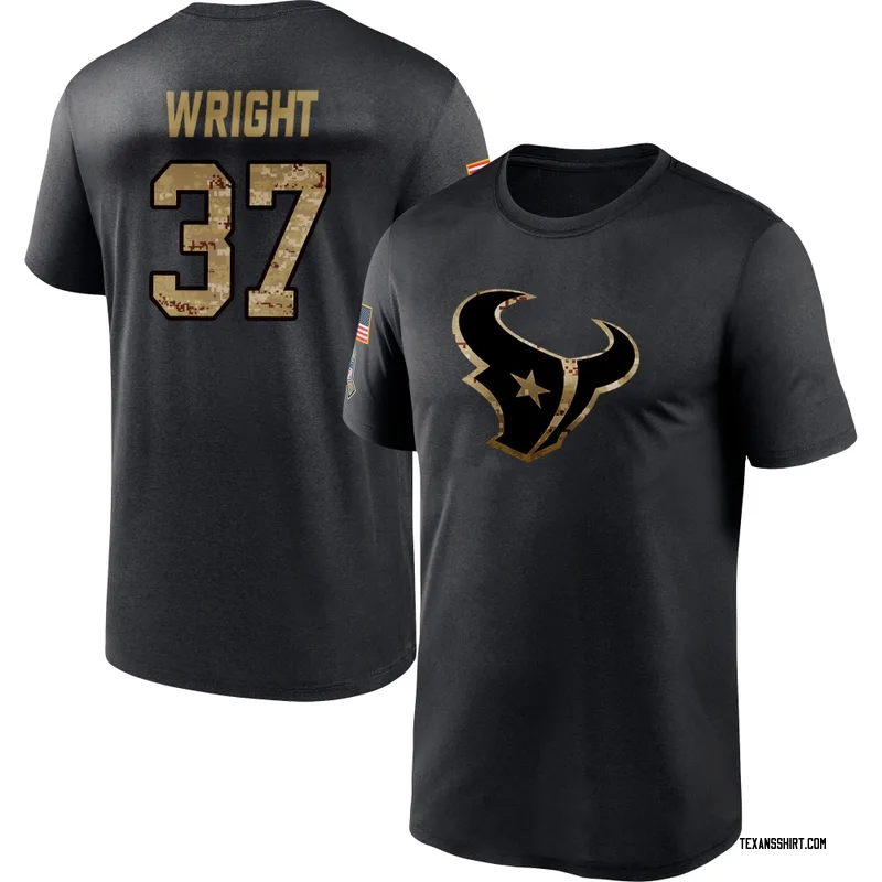 Collin Wright Houston Texans Men's Black 2020 Salute To Service Performance T-Shirt