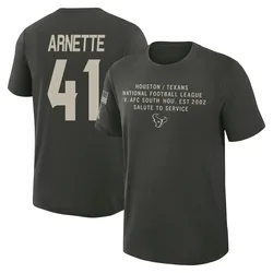 Damon Arnette Houston Texans Men's Dark/Green 2025 Salute to Service Sideline Slub T-Shirt