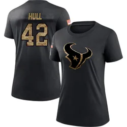 Evan Hull Houston Texans Women's Black 2020 Salute To Service Performance T-Shirt