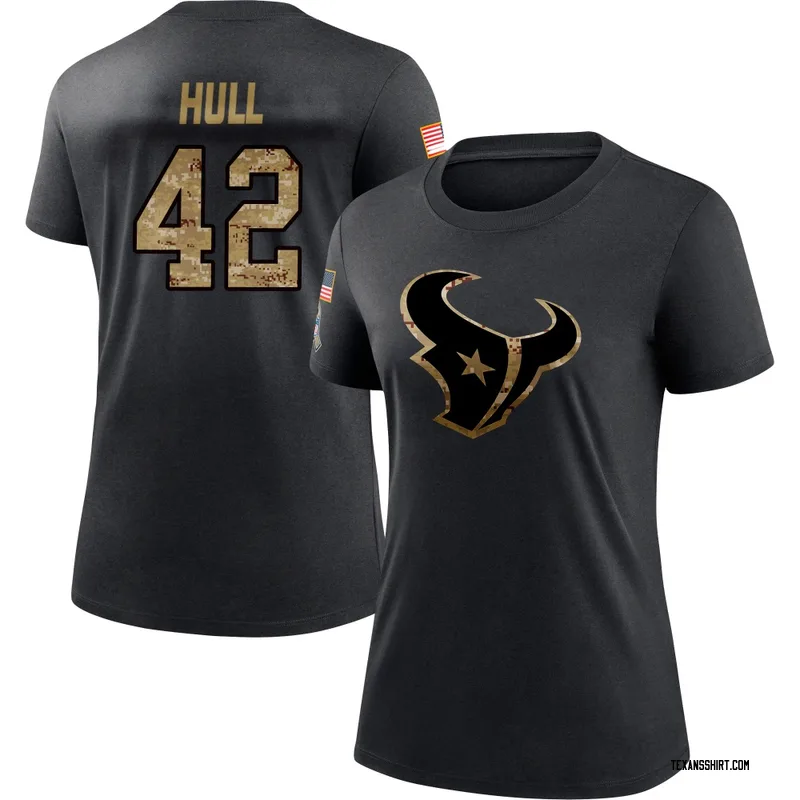 Evan Hull Houston Texans Women's Black 2020 Salute To Service Performance T-Shirt