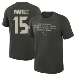 Juwann Winfree Houston Texans Youth Dark/Green 2025 Salute to Service Sideline Slub T-Shirt