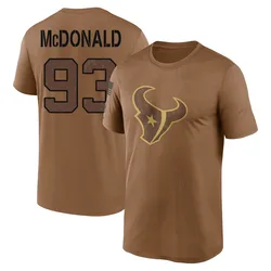Kayden McDonald Houston Texans Men's Legend Brown 2023 Salute To Service Performance T-Shirt