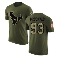 Kayden McDonald Houston Texans Men's Legend Olive Salute to Service T-Shirt