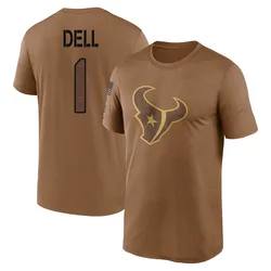 Tank Dell Houston Texans Youth Legend Brown 2023 Salute To Service Performance T-Shirt