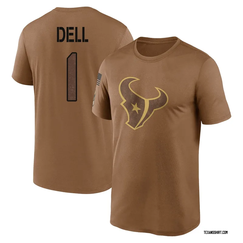 Tank Dell Houston Texans Youth Legend Brown 2023 Salute To Service Performance T-Shirt