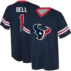 Tank Dell Houston Texans Youth Navy Name & Number Game Day V-Neck T-Shirt